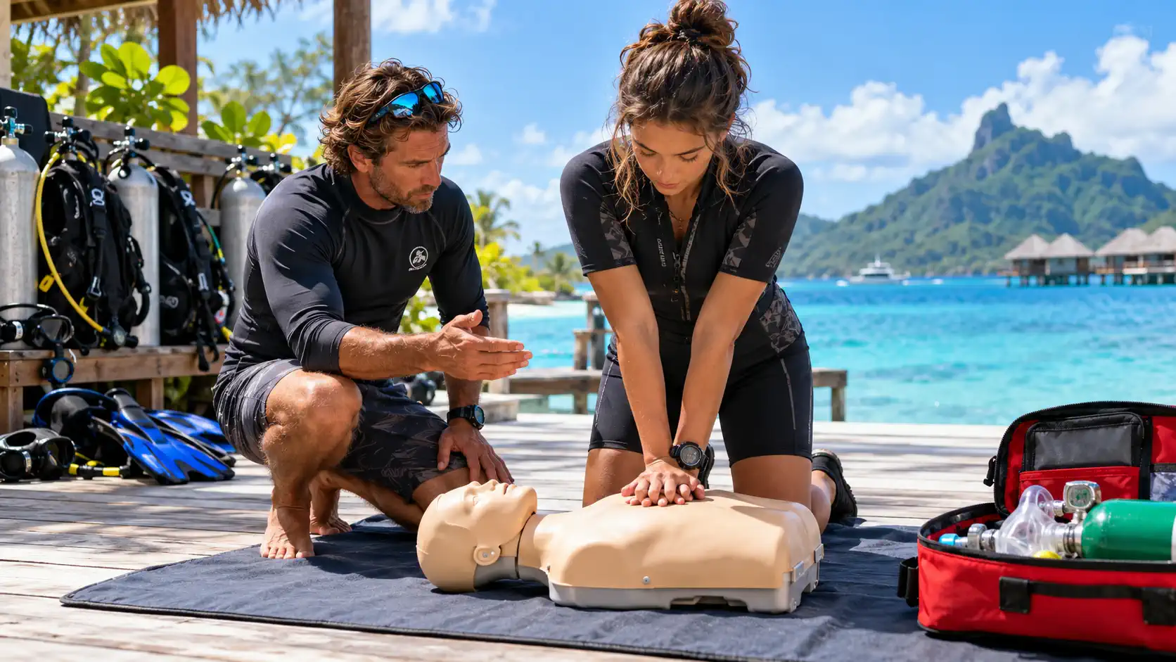Wet spot scuba dauin CPR and Oxygen certification 1 CPR Training