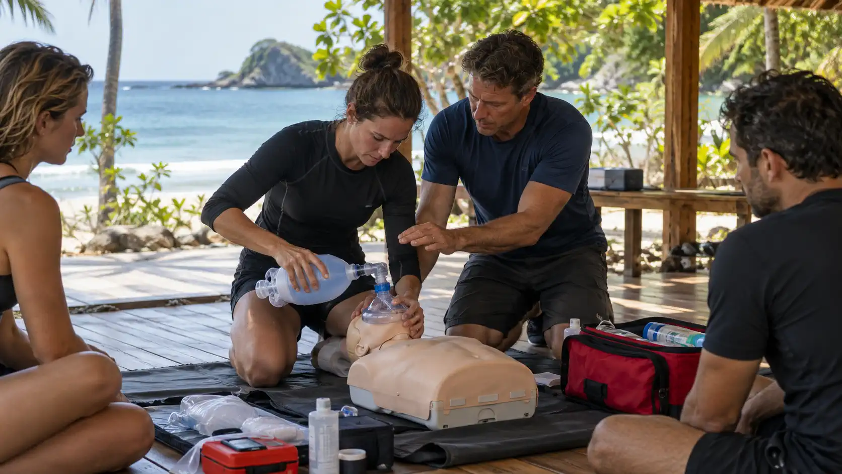 Wet spot scuba dauin first aid and cpr refresher 3 Oxygen administration
