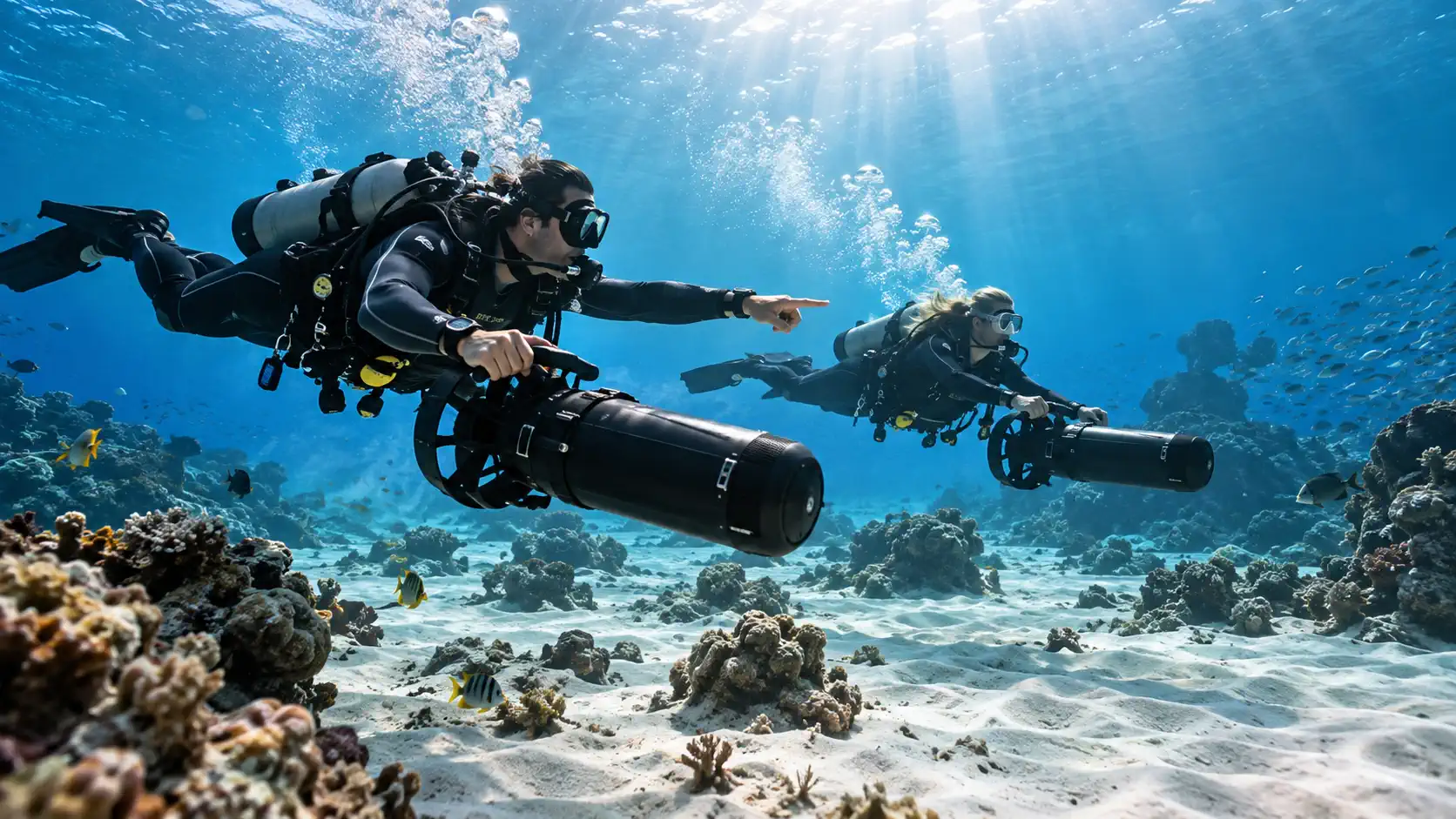 wet spot scuba dauin dpv diver 4 -Wet Spot Scuba Diving Dauin Philippines