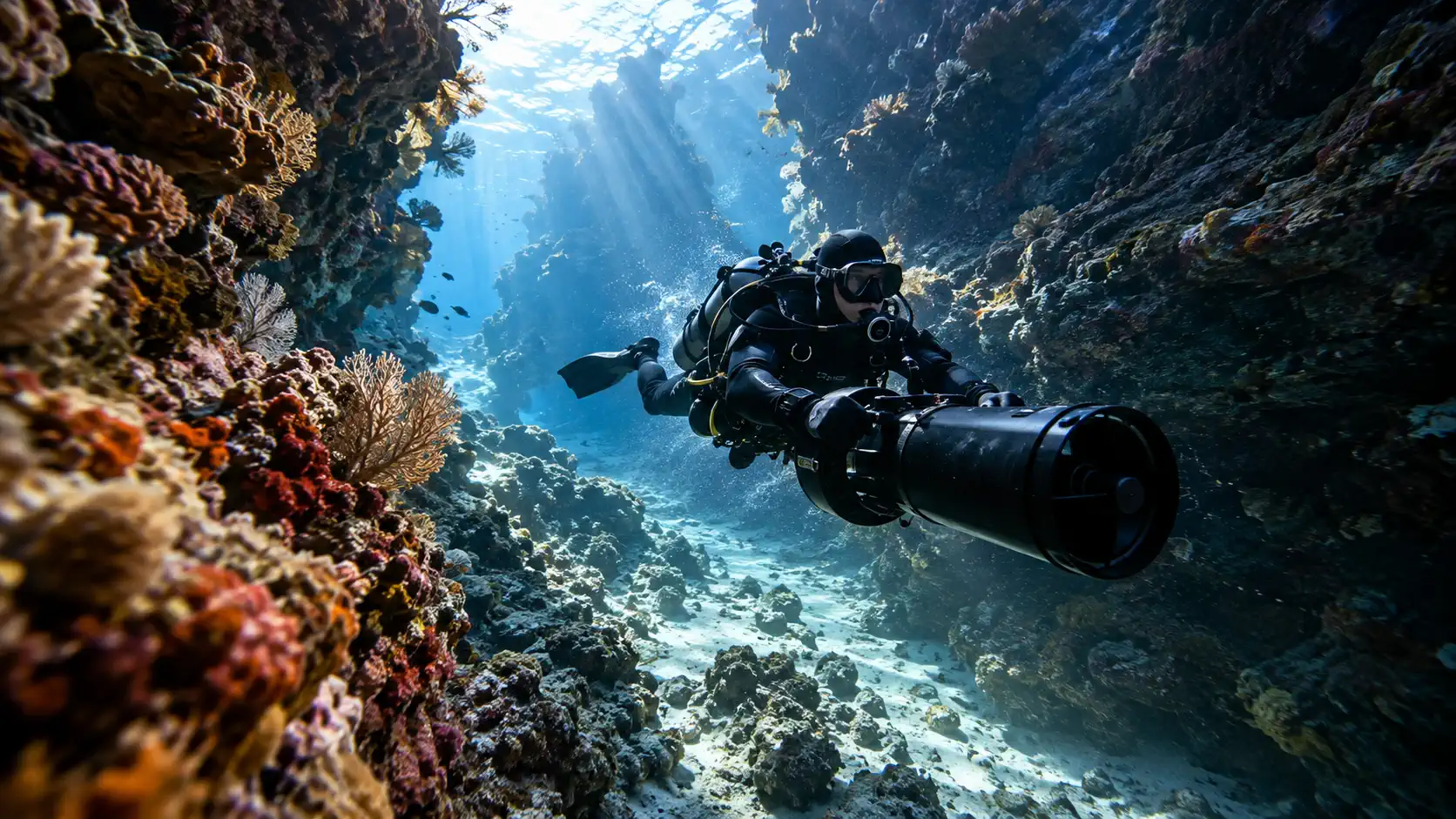 wet spot scuba dauin dpv diver 5 -Wet Spot Scuba Diving Dauin Philippines