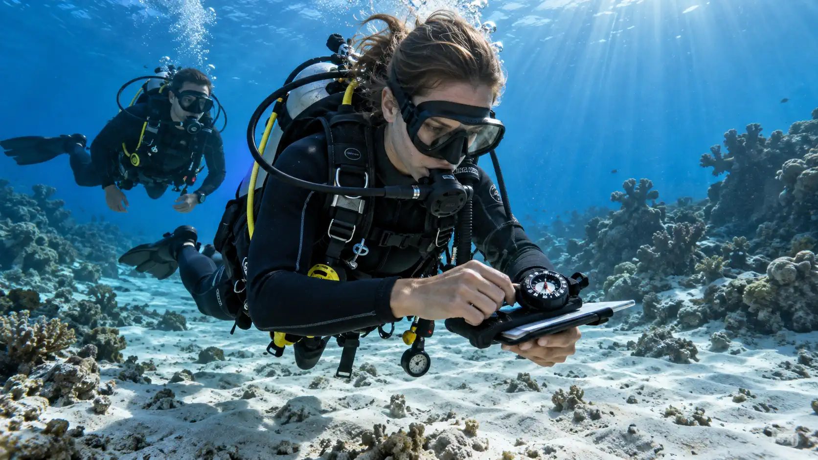 wet spot scuba dauin navigation diver 1 -Wet Spot Scuba Diving Dauin Philippines