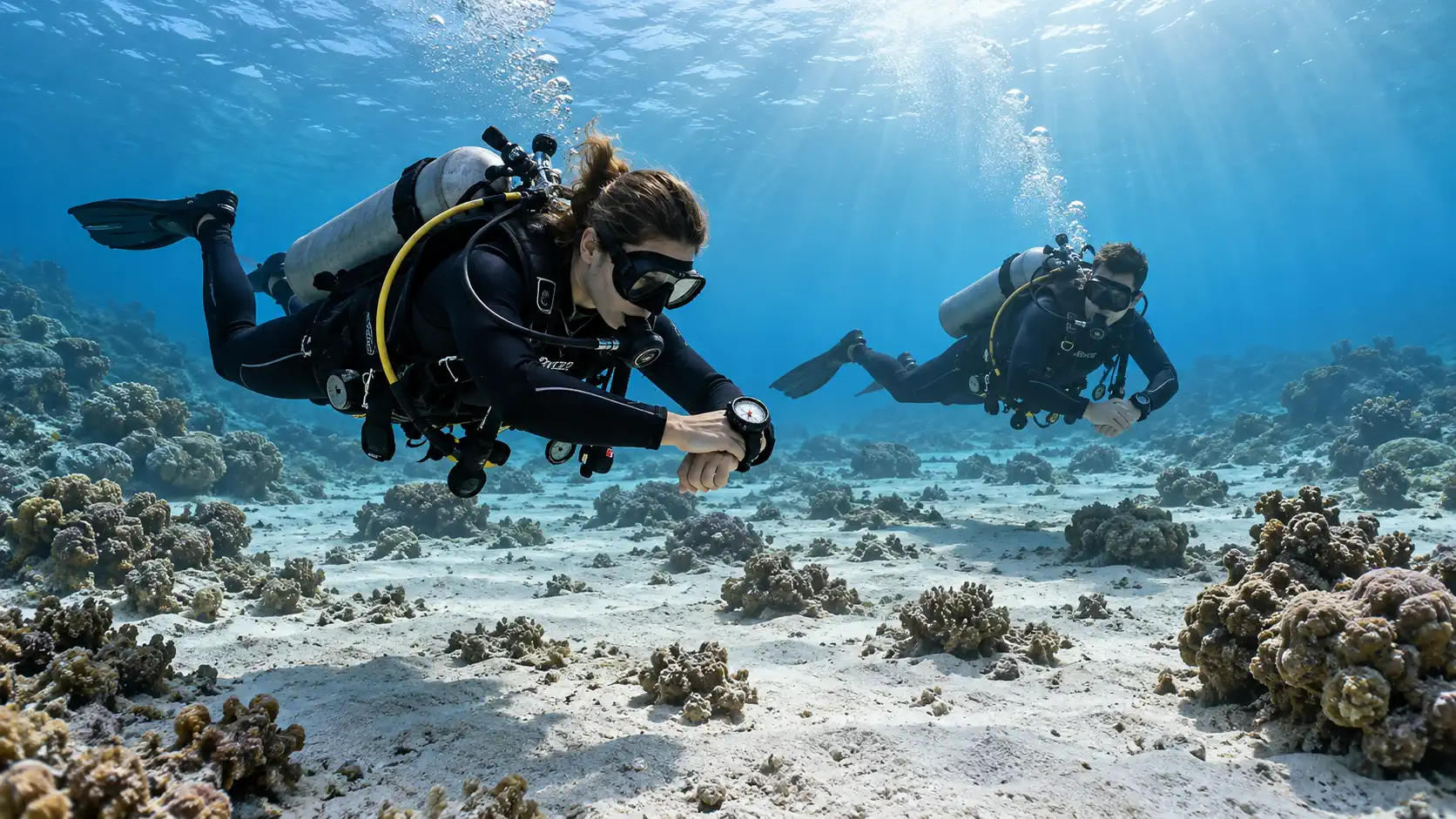 wet spot scuba dauin navigation diver 4 -Wet Spot Scuba Diving Dauin Philippines