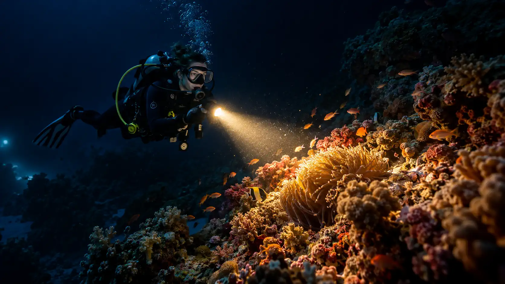 wet spot scuba dauin night diver 1 -Wet Spot Scuba Diving Dauin Philippines